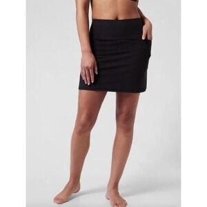 Athleta Salutation Stash Skort XS Black 16.5" Athletic Tennis Golf Skirt Pockets